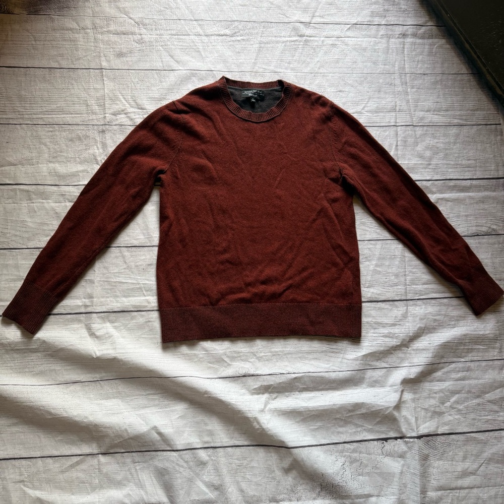 Banana Republic Filpucci Wool Maroon Crewneck Sweater Long Sleeve Size Large